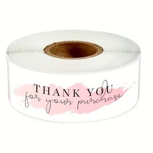 120pcs Rectangle Roll of Thank you Stickers